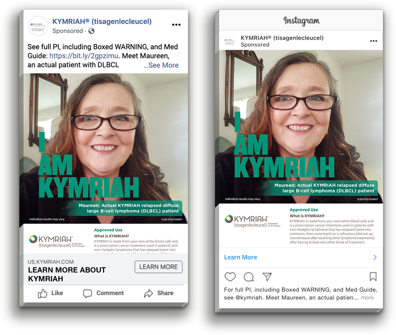 KYMRIAH Facebook Intsagram Mockups